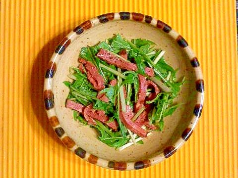ローストビーフと水菜のサラダ レシピ 作り方 By テツオ63 楽天レシピ ローストビーフと水菜のサラダ レシピ 作り方 By テツオ63 楽天レシピ